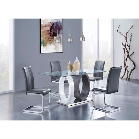Global Furniture Usa Contemporary  D1628Dt + D915Dc Grey 2798